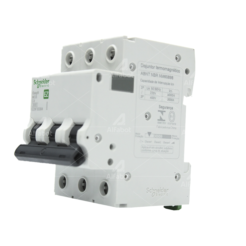 Disjuntor EZ9F33304 3P 4A Curva C - 3kA