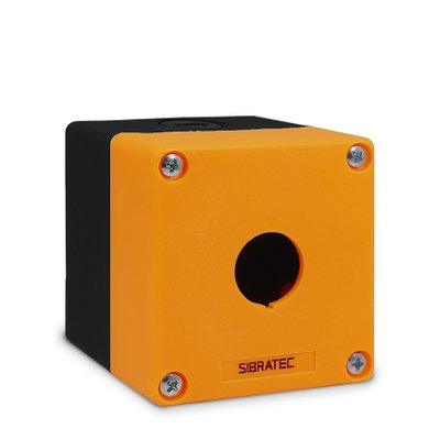 Caixa Plástica Amarela BX1/1Y - 1 Furo 22mm